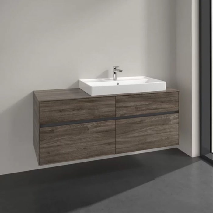 Villeroy & Boch Collaro Waschtischunterschrank 140 x 54,8 cm mit 4 Auszügen, für WT rechts