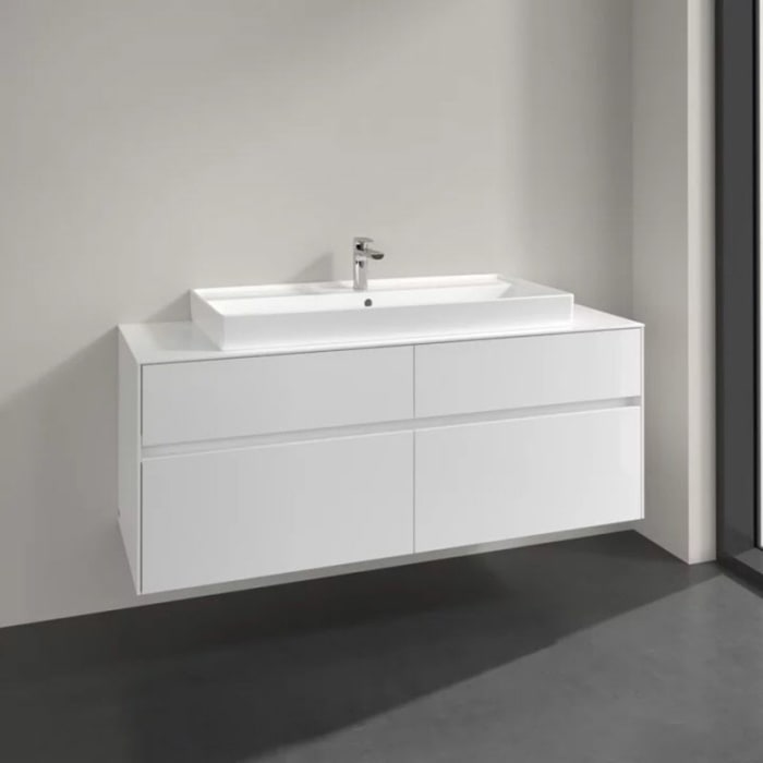 Villeroy & Boch Collaro Waschtischunterschrank 140 x 54,8 cm mit 4 Auszügen, für WT mittig