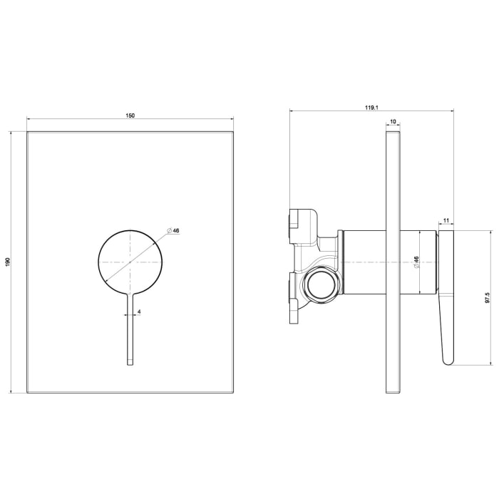 Villeroy & Boch Conum Unterputz-Einhebel-Armatur