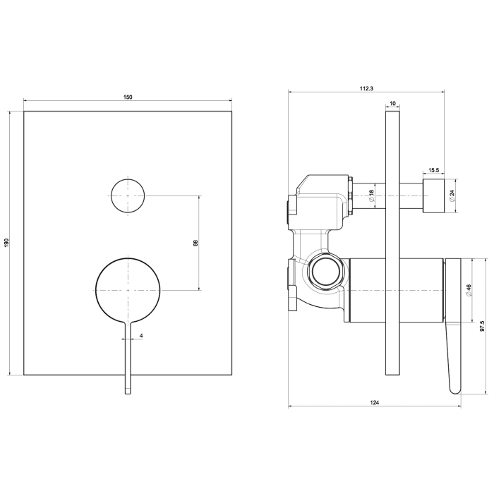 Villeroy & Boch Conum Unterputz-Einhebel-Armatur