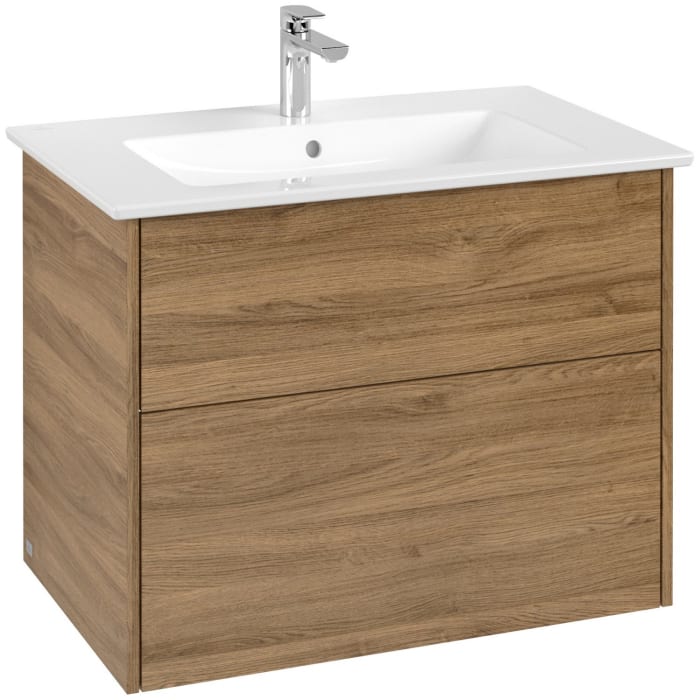 Villeroy & Boch Finero Waschtischunterschrank 80 cm mit Waschtisch, 2 Auszüge