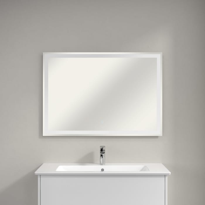 Villeroy & Boch Finero Waschtischunterschrank 100 cm mit Waschtisch und Spiegel, 2 Auszüge