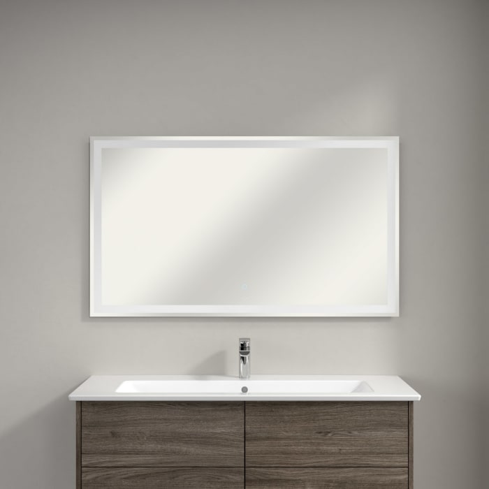 Villeroy & Boch Finero Waschtischunterschrank 120 cm mit Waschtisch und Spiegel, 4 Auszüge