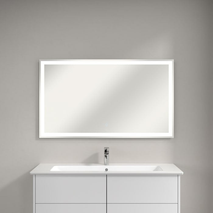 Villeroy & Boch Finero Badspiegel 120 x 70 cm mit umlaufendem LED-Lichtband