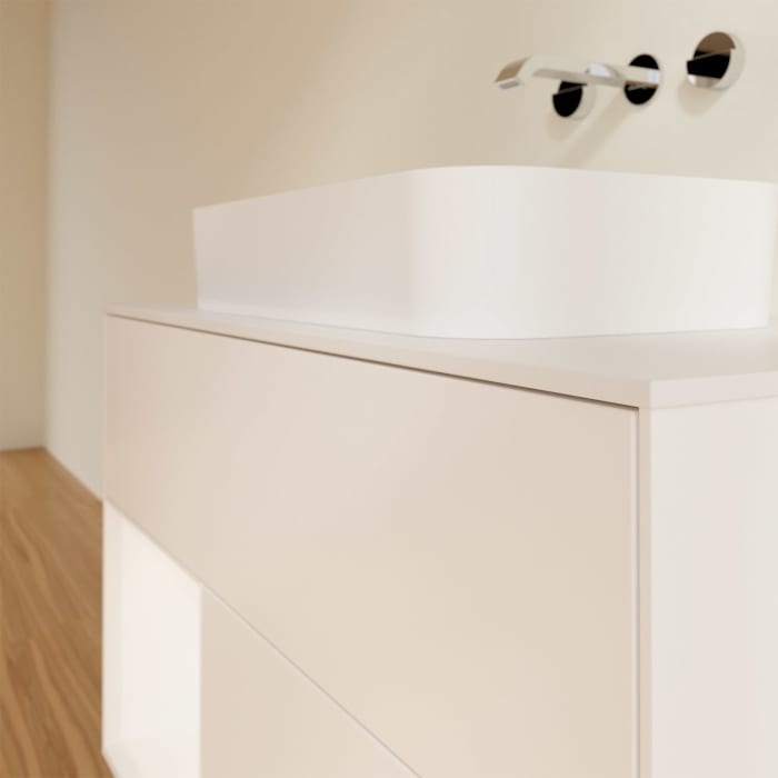 Villeroy & Boch Finion Waschtischunterschrank 100 cm mit Regalelement links und Abdeckplatte