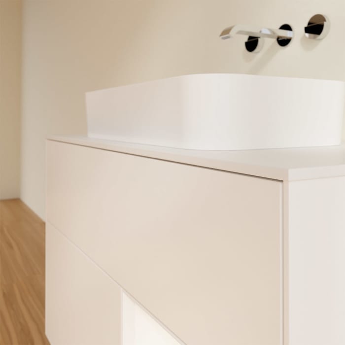 Villeroy & Boch Finion Waschtischunterschrank 100 cm mit Regalelement rechts und Abdeckplatte