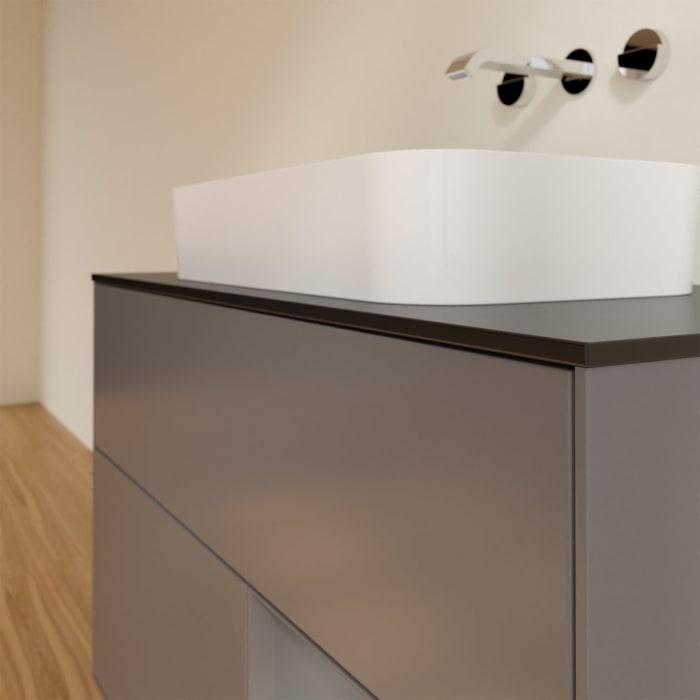 Villeroy & Boch Finion Waschtischunterschrank 100 cm mit Regalelement rechts und Abdeckplatte