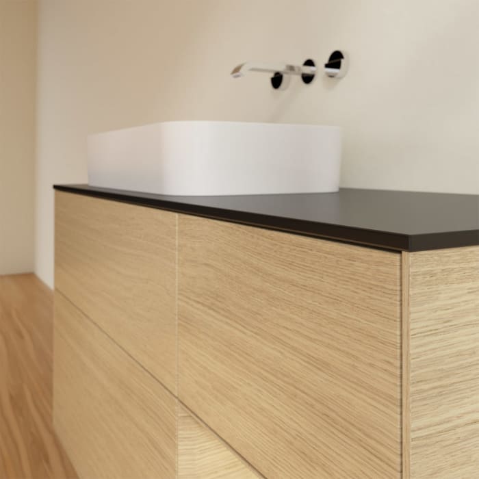 Villeroy & Boch Finion Waschtischunterschrank 120 cm mit Regalelement rechts und Abdeckplatte