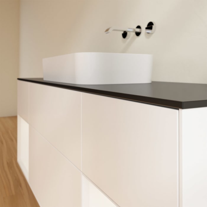 Villeroy & Boch Finion Waschtischunterschrank 160 cm mit Regalelement links und rechts und Abdeckplatte