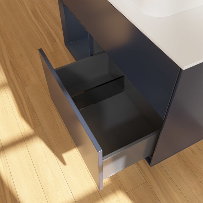 Villeroy & Boch Finion Waschtischunterschrank 100 cm mit Regalelement links und Abdeckplatte