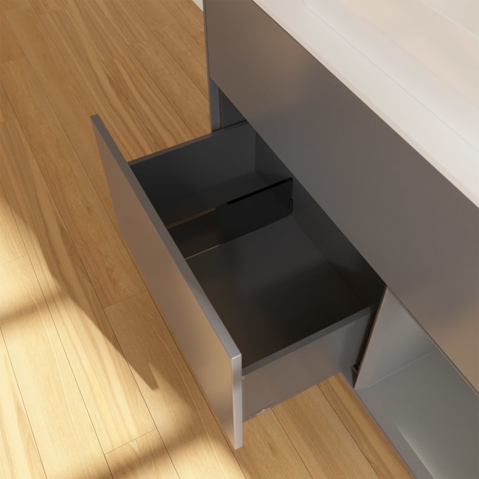 Villeroy & Boch Finion Waschtischunterschrank 100 cm mit Regalelement rechts und Abdeckplatte