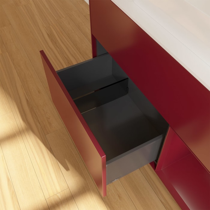 Villeroy & Boch Finion Waschtischunterschrank 100 cm mit Regalelement rechts und Abdeckplatte