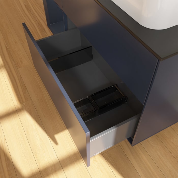 Villeroy & Boch Finion Waschtischunterschrank 120 cm mit Regalelement links und Abdeckplatte