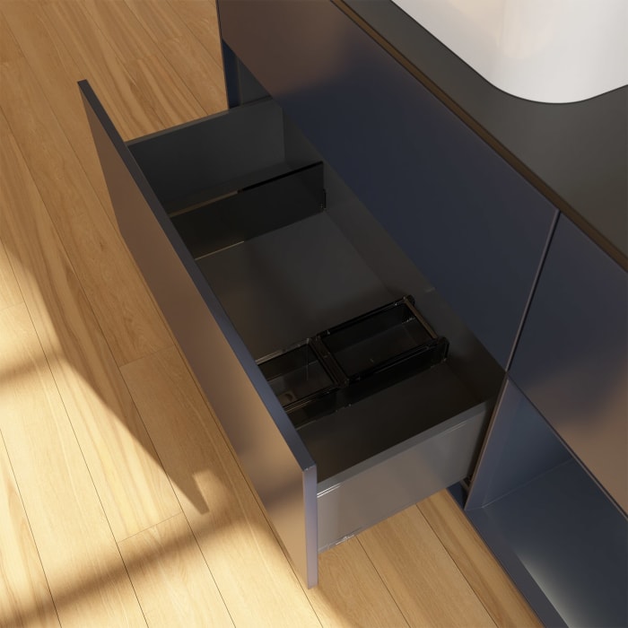 Villeroy & Boch Finion Waschtischunterschrank 120 cm mit Regalelement rechts und Abdeckplatte