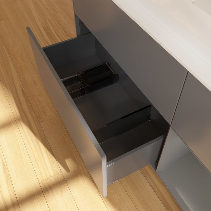 Villeroy & Boch Finion Waschtischunterschrank 120 cm mit Regalelement rechts und Abdeckplatte