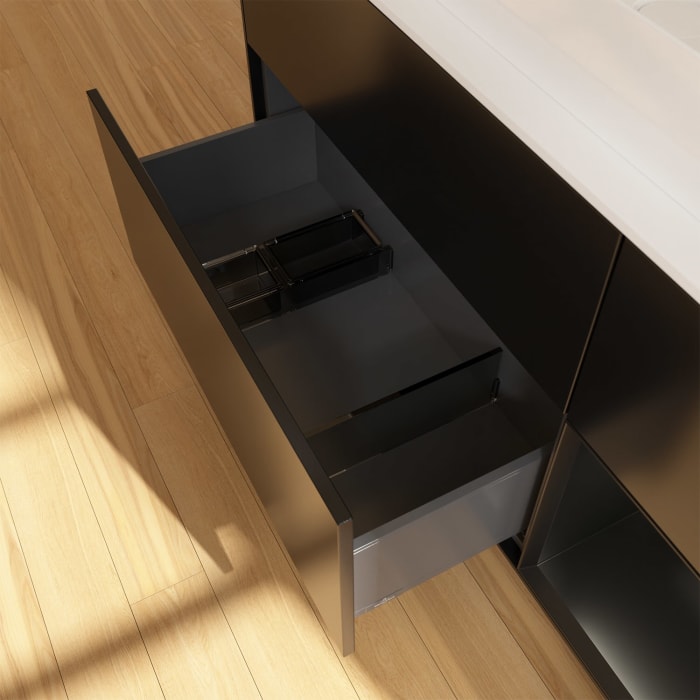 Villeroy & Boch Finion Waschtischunterschrank 120 cm mit Regalelement rechts und Abdeckplatte