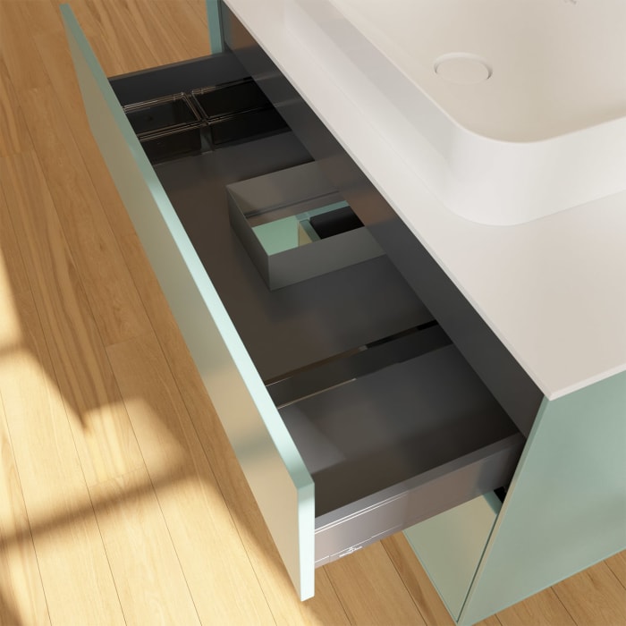 Villeroy & Boch Finion Waschtischunterschrank 100 cm mit Regalelement links und Abdeckplatte