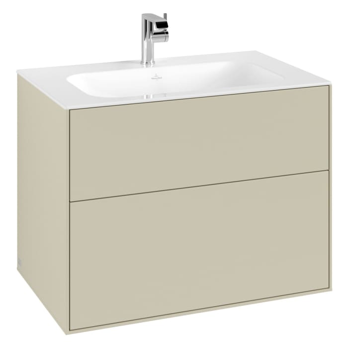 Villeroy & Boch Finion Waschtischunterschrank 79,6 cm mit Wandbeleuchtung, mit 2 Auszügen