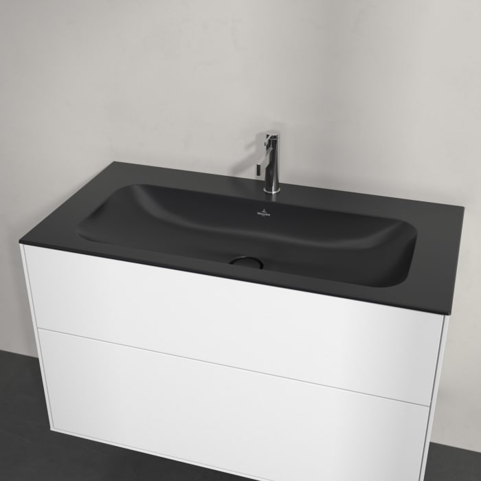 Villeroy & Boch Finion Schrankwaschtisch 100 cm 1 Hahnloch, ohne Überlauf