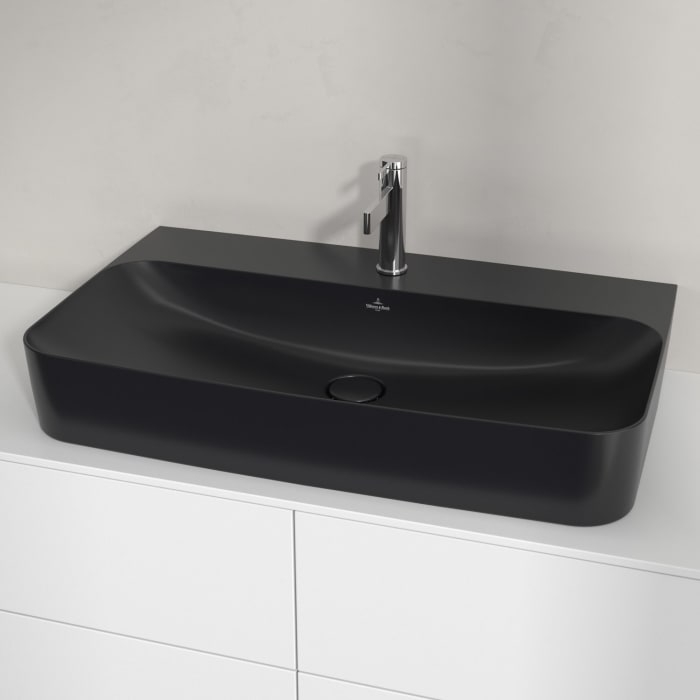 Villeroy & Boch Finion Waschtisch 80 cm mit 1 Hahnloch, ohne Überlauf