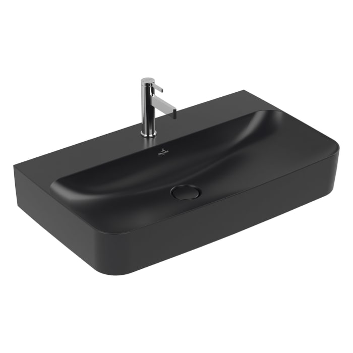 Villeroy & Boch Finion Waschtisch 80 cm mit 1 Hahnloch, mit ViFlow Überlauf