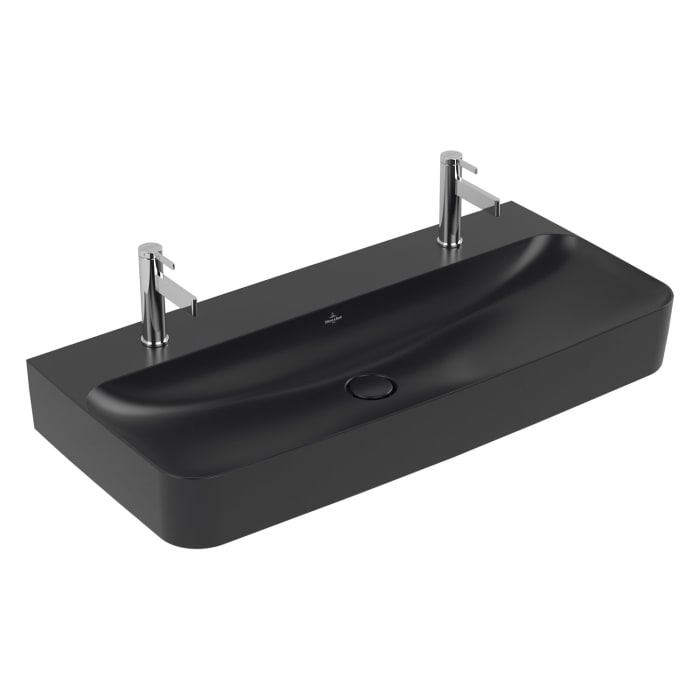 Villeroy & Boch Finion Waschtisch 100 cm mit 2 Hahnlöcher, ohne Überlauf