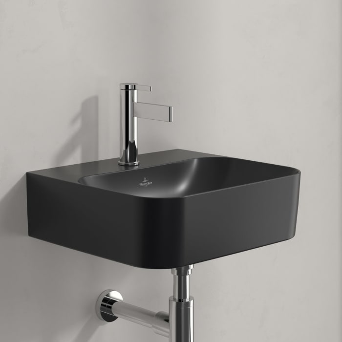 Villeroy & Boch Finion Handwaschbecken 43 x 39 cm mit 1 Hahnloch, ohne Überlauf