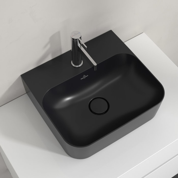 Villeroy & Boch Finion Handwaschbecken 43 x 39 cm mit 1 Hahnloch, ohne Überlauf