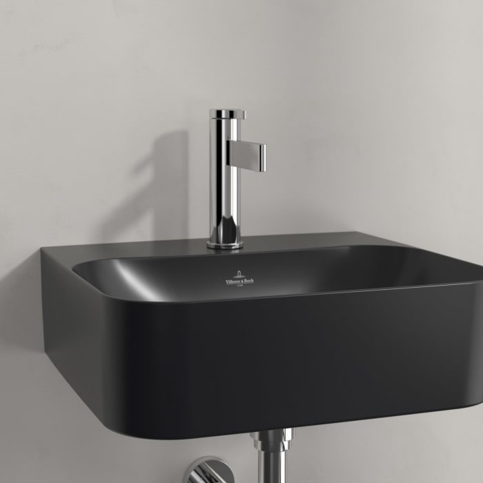 Villeroy & Boch Finion Handwaschbecken 43 x 39 cm mit 1 Hahnloch, ohne Überlauf