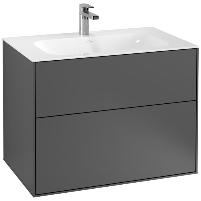 Villeroy & Boch Finion Waschtisch-Kombination 80 cm mit 2 Auszügen und Spiegel Finion