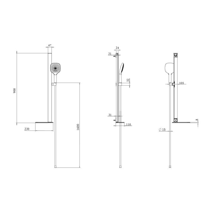Villeroy & Boch Infinity Showers Duschgarnitur