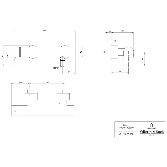 Villeroy & Boch Liberty Einhebel-Duscharmatur