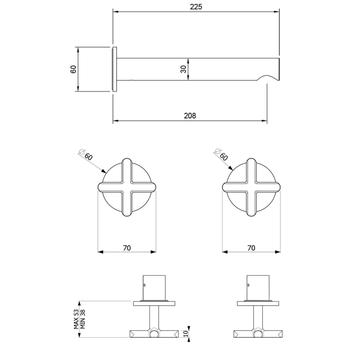 Villeroy & Boch Loop & Friends Einhebel-Waschtischauslauf-Set
