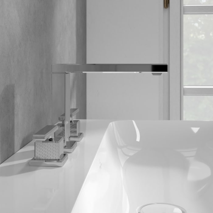 Villeroy & Boch Mettlach Dreiloch-Waschtischarmatur ohne Ablaufgarnitur