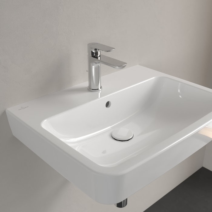 Villeroy & Boch O.novo Aufsatz-Waschtisch 60 x 46 cm mit Überlauf, 1 Hahnloch