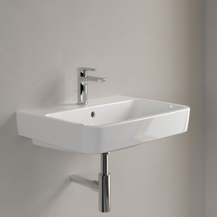 Villeroy & Boch O.novo Aufsatz-Waschtisch 60 x 46 cm mit Überlauf, 1 Hahnloch
