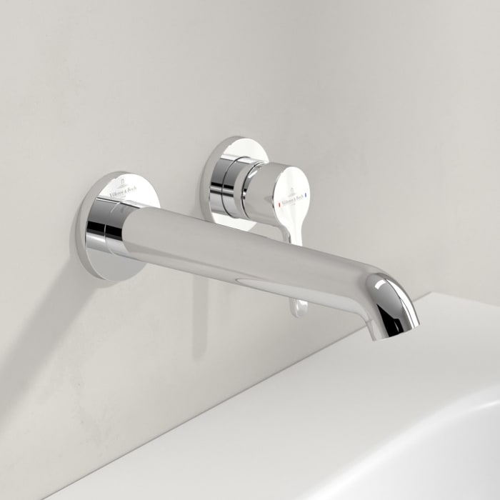 Villeroy & Boch Skyla Einhebel-Waschtischarmatur ohne Ablaufgarnitur, mit Wandauslauf