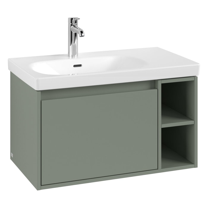 Villeroy & Boch Skyla Waschtisch mit Unterschrank 80 cm, 1 Auszug, Stauraum rechts