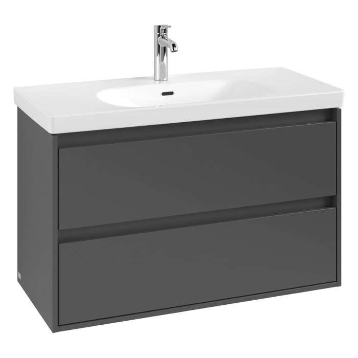 Villeroy & Boch Skyla Waschtisch mit Unterschrank 100 cm, 2 Auszüge