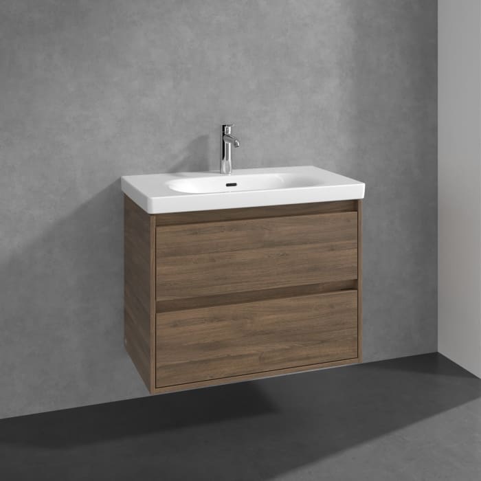 Villeroy & Boch Skyla Waschtisch mit Unterschrank 80 cm, 2 Auszüge