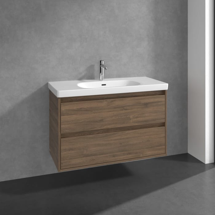 Villeroy & Boch Skyla Waschtisch mit Unterschrank 100 cm, 2 Auszüge
