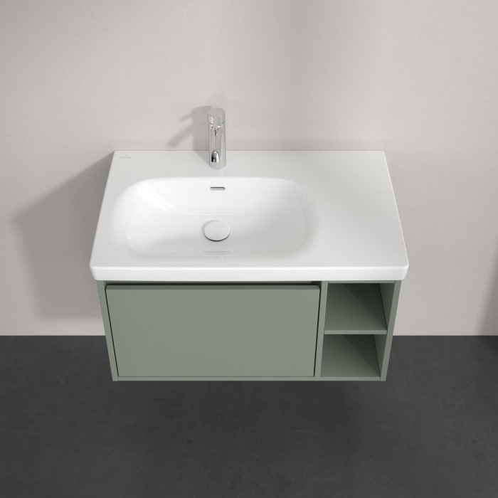 Villeroy & Boch Skyla Waschtisch mit Unterschrank 80 cm, 1 Auszug, Stauraum rechts