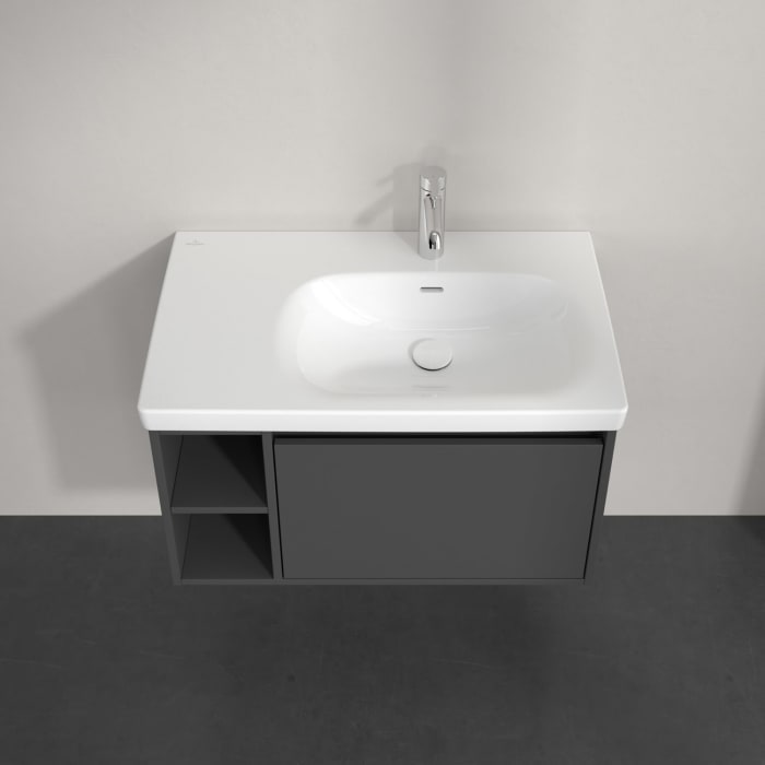 Villeroy & Boch Skyla Waschtisch mit Unterschrank 80 cm, 1 Auszug, Stauraum links