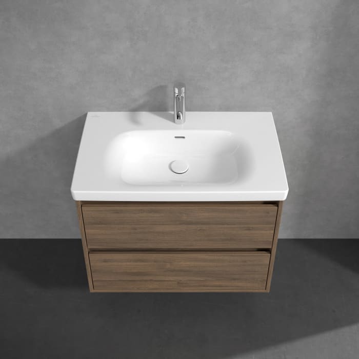 Villeroy & Boch Skyla Waschtisch mit Unterschrank 80 cm, 2 Auszüge