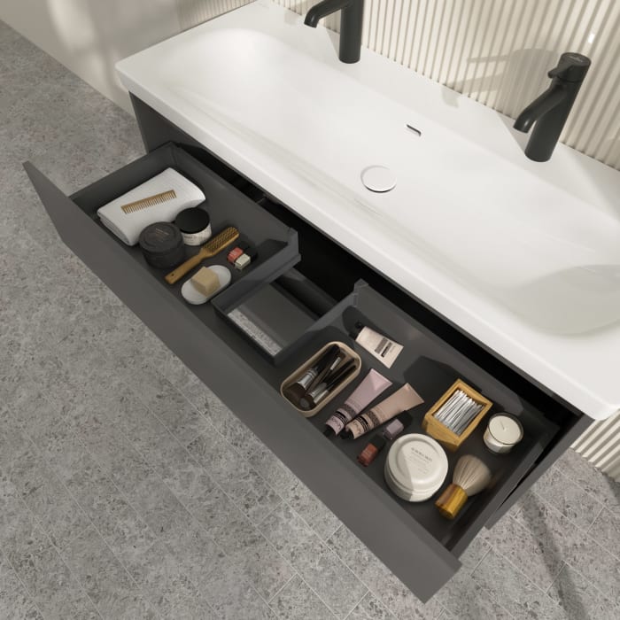 Villeroy & Boch Skyla Doppel-Waschtisch mit Unterschrank 120 cm, 2 Auszüge
