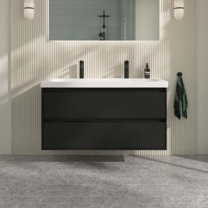 Villeroy & Boch Skyla Doppel-Waschtisch mit Unterschrank 120 cm, 2 Auszüge