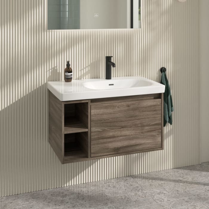 Villeroy & Boch Skyla Waschtischunterschrank 77,2 x 43,6 cm, 1 Auszug, Stauraum links