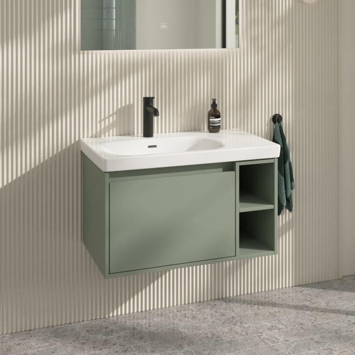 Villeroy & Boch Skyla Waschtischunterschrank 77,2 x 43,6 cm, 1 Auszug, Stauraum rechts