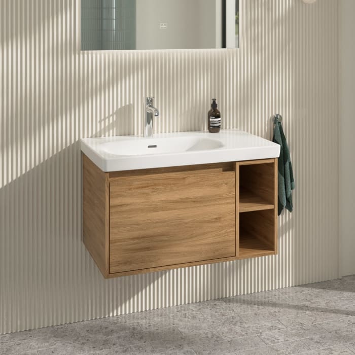 Villeroy & Boch Skyla Waschtischunterschrank 77,2 x 43,6 cm, 1 Auszug, Stauraum rechts