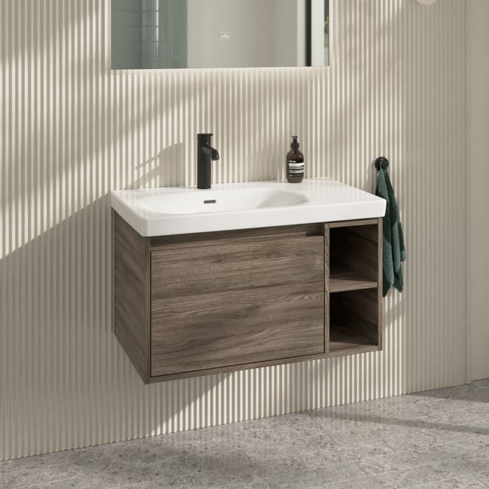 Villeroy & Boch Skyla Waschtischunterschrank 77,2 x 43,6 cm, 1 Auszug, Stauraum rechts